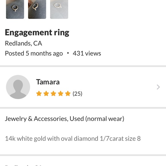 Engagement diamond ring - Picture 4 of 4